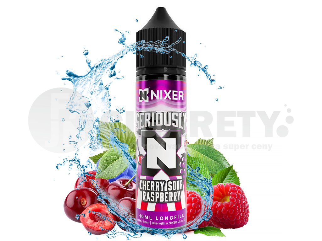 Nixer Seriously - S&V - Cherry Sour Raspberry - 10ml, produktový obrázek.