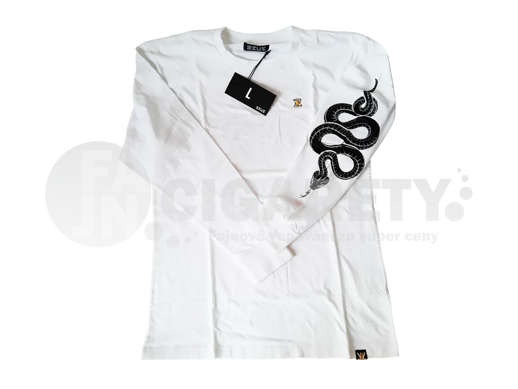 Tričko ZEUS dlouhý rukáv bílé - velikost L, produktový obrázek.