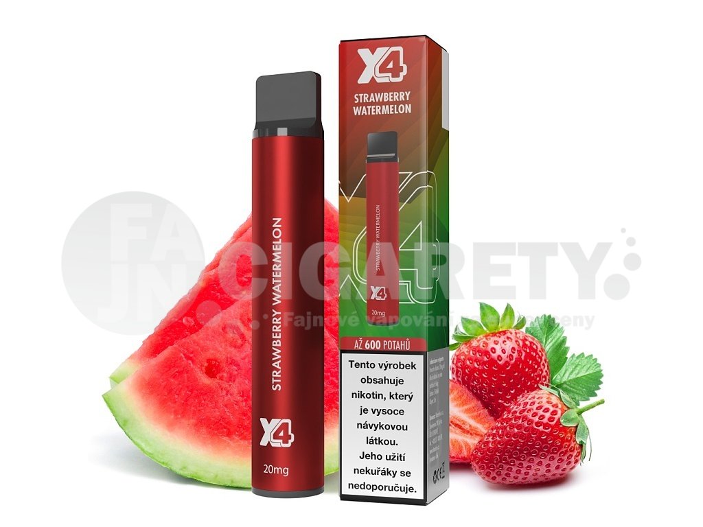 X4 Bar - 20mg - Strawberry Watermelon, produktový obrázek.