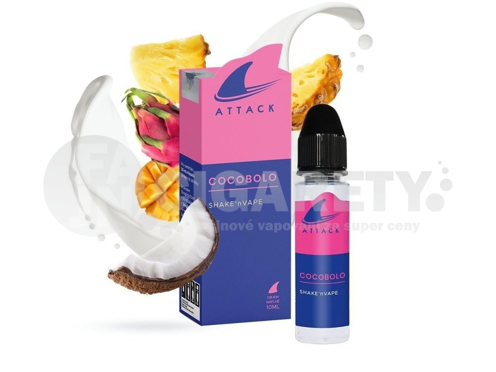 Shark Attack-Shake'n'Vape 10ml Cocobolo, produktový obrázek.