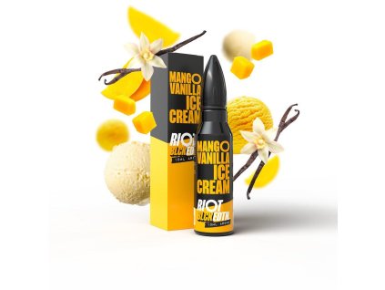Příchuť Riot Squad BLCK EDTN S&V: Mango Vanilla Ice Cream (Mango s vanilkovou zmrzlinou) objem 10ml