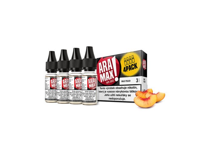 E-liquid Aramax 4x10ml / 18mg: Broskev (Max Peach)