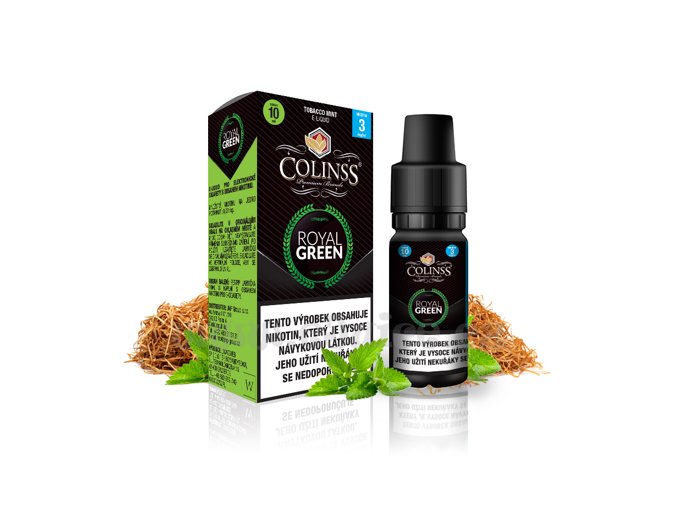 E-liquid Colinss 10ml / 0mg: Royal Green (Tabák s mátou)