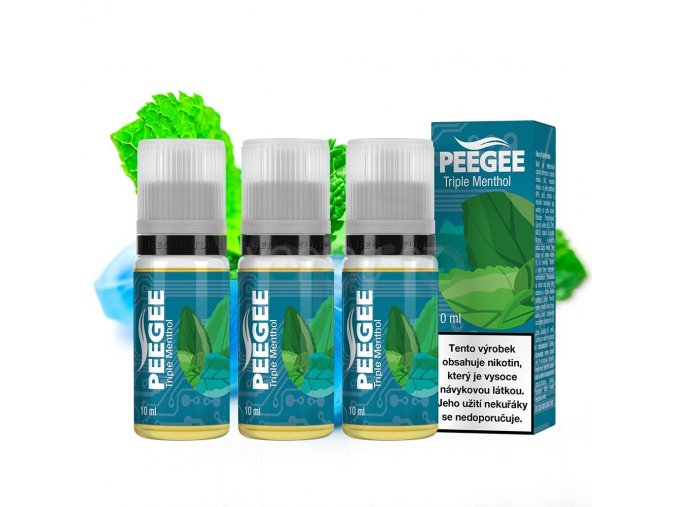 PEEGEE Trojitý mentol 3x10ml