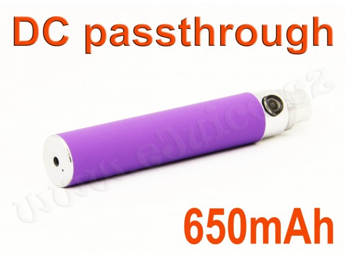 Baterie eGo / DC passthrough (650mAh) - MANUAL (Fialová)