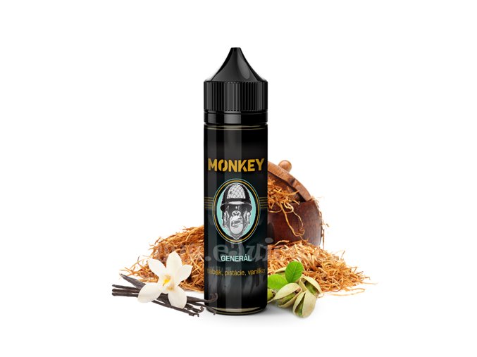 Příchuť Monkey S&V: Generál (Tabák s pistácií a vanilkou) 12ml