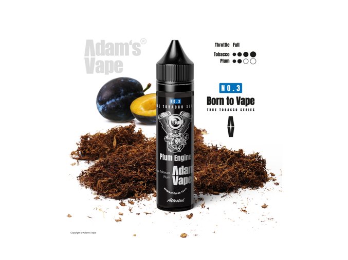 Příchuť Born to Vape S&V: Plum Engine (Opravdový tabák se švestkou) 12ml