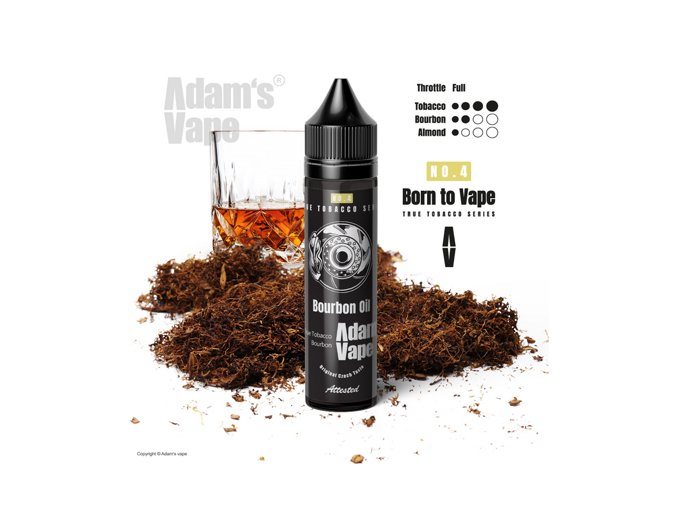 Příchuť Born to Vape S&V: Bourbon Oil (Opravdový tabák s bourbonem a mandlemi) 12ml