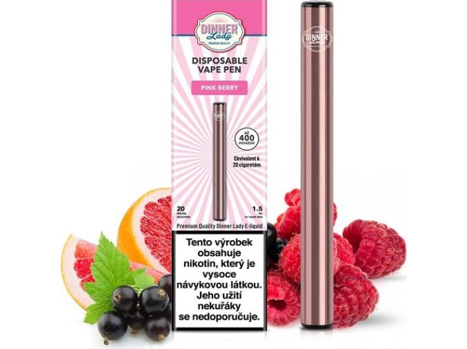 Dinner Lady Vape Pen elektronická cigareta Pink Berry 20mg