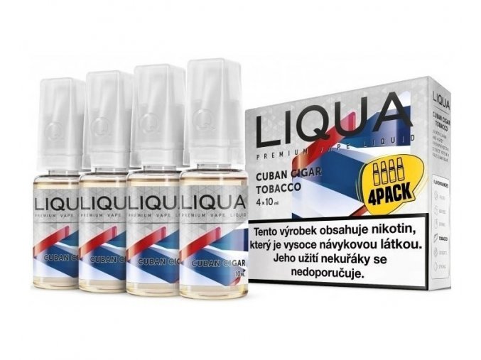 Liqua 4x10 Cuban Cigar Tobacco 12mg