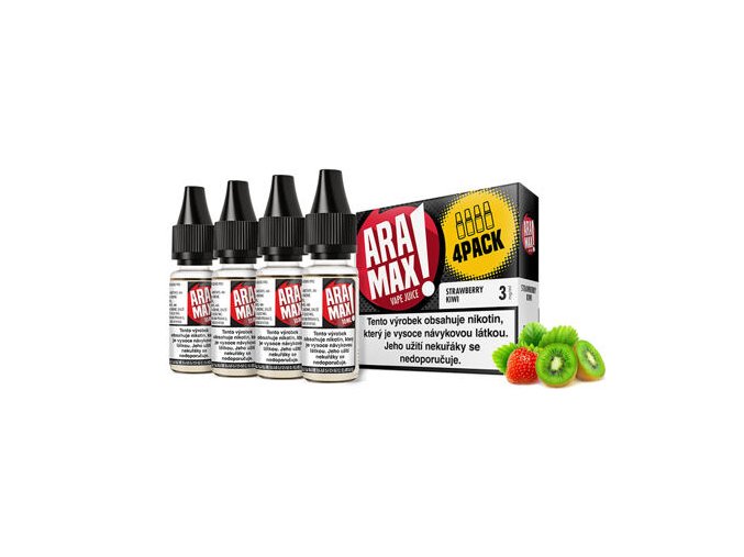 E-liquid Aramax 4x10ml / 3mg: Jahoda a kiwi (Strawberry Kiwi)