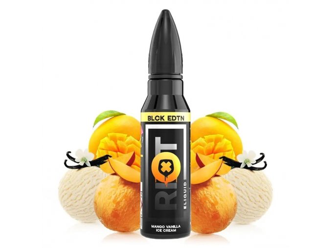 Riot Squad - Black Edition - Mango Vanilla Ice Cream - 15ml, produktový obrázek.