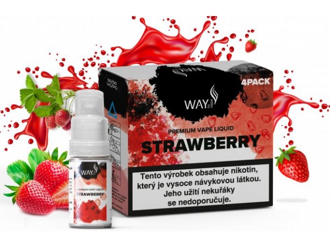 Liquid WAY to Vape 4Pack Strawberry 4x10ml-3mg