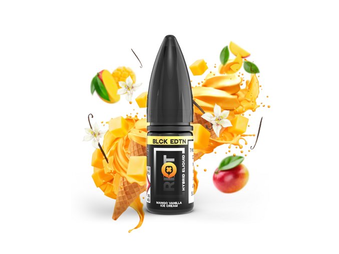 E-liquid Riot S:ALT 10ml / 20mg: Mango Vanilla Ice Cream (Mango s vanilkovou zmrzlinou)