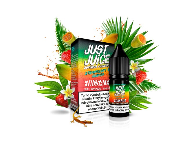 E-liquid Just Juice Salt 10ml / 11mg: Strawberry & Curuba (Jahoda & curuba)
