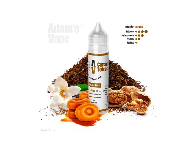 Příchuť Adams vape S&V: Caramel Tobacco (Tabák se slaným karamelem a ořechy) 12ml