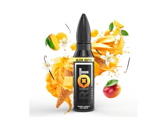 Příchuť Riot Squad BLCK EDTN S&V: Mango Vanilla Ice Cream (Mango s vanilkovou zmrzlinou) 20ml