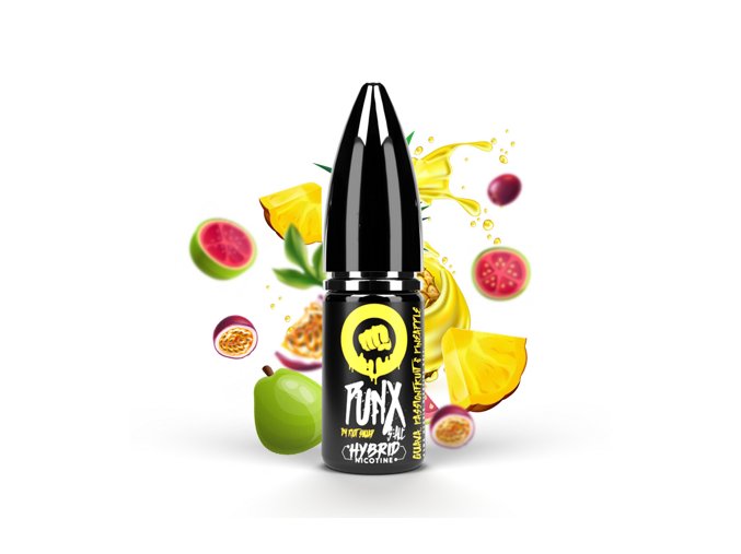 E-liquid Riot S:ALT 10ml / 5mg: Guava, Passionfruit & Pineapple (Guava, marakuja & ananas)
