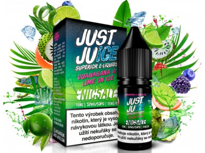 Liquid Just Juice SALT Guanabana & Lime On Ice 10ml - 11mg