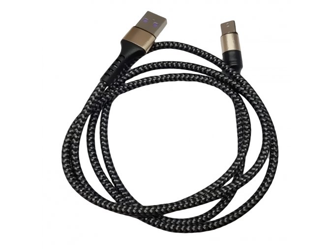 rychlonabijeci kabel usb c 5a zlaty gold opleteny