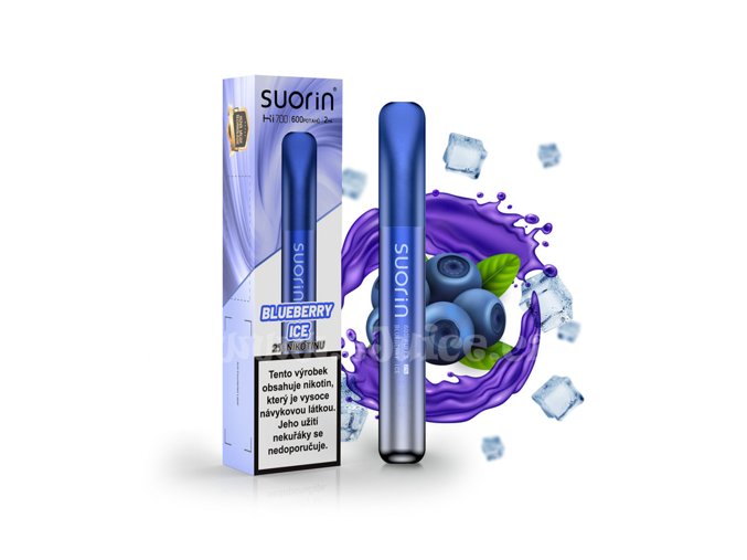 Elektronická cigareta: Suorin Bar Hi700 Disposable Pod (Blueberry Ice)