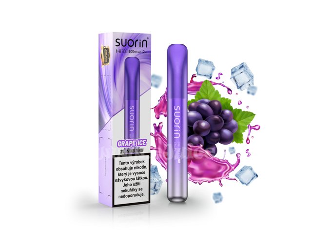 Elektronická cigareta: Suorin Bar Hi700 Disposable Pod (Grape Ice)