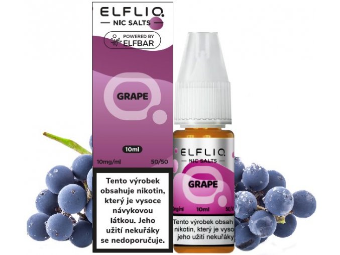 Liquid ELFLIQ Nic SALT Grape 10ml - 10mg