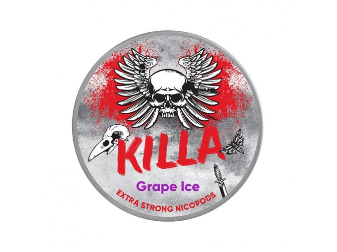 KILLA - nikotinové sáčky - Grape ICE - 16mg /g, produktový obrázek.