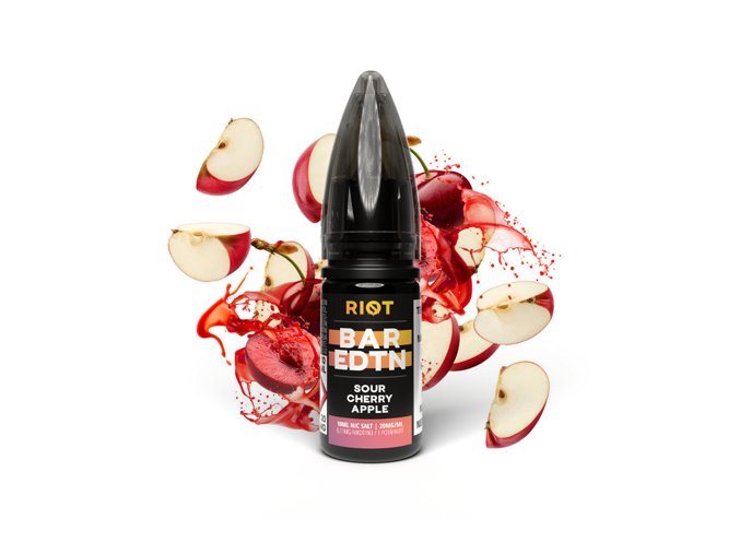 E-liquid Riot BAR EDTN Salt 10ml / 20mg: Sour Cherry Apple (Třešeň a zelené jablko)