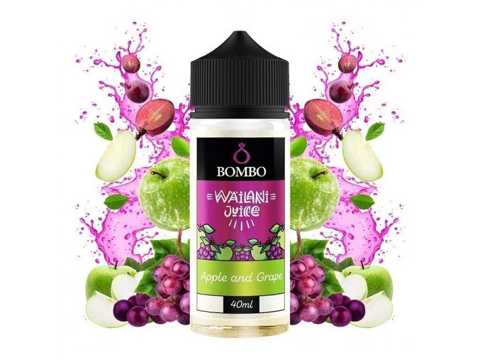 Bombo - Wailani Juice - S&V - Apple & Grape (Jablko a hroznové víno) 40ml, produktový obrázek.