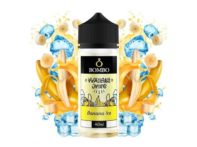 Bombo - Wailani Juice - S&V - Banana ICE (Ledový banán) 40ml, produktový obrázek.