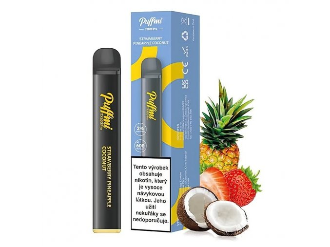 Puffmi TX600 Pro - Strawberry Pineapple Coconut, produktový obrázek.