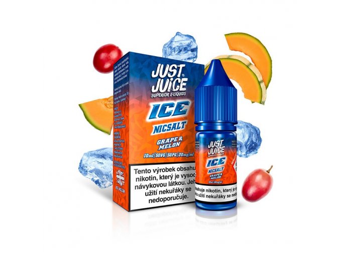 Just Juice Salt - E-liquid - ICE Grape & Melon (Ledové hroznové víno s cukrovým melounem) - 11mg, produktový obrázek.