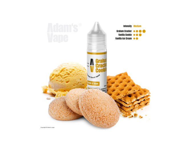 Příchuť Adams vape S&V: Graham Cracker Cookie (Mix sušenek s vanilkovou zmrzlinou) 12ml
