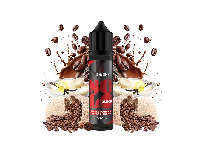 Příchuť Bombo Solo Juice S&V: Coffee Vanilla Custard Cream (Káva s vanilkovým krémem) 15ml