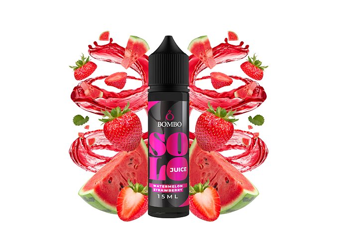 Příchuť Bombo Solo Juice S&V: Watermelon Strawberry (Vodní meloun a jahoda) 15ml