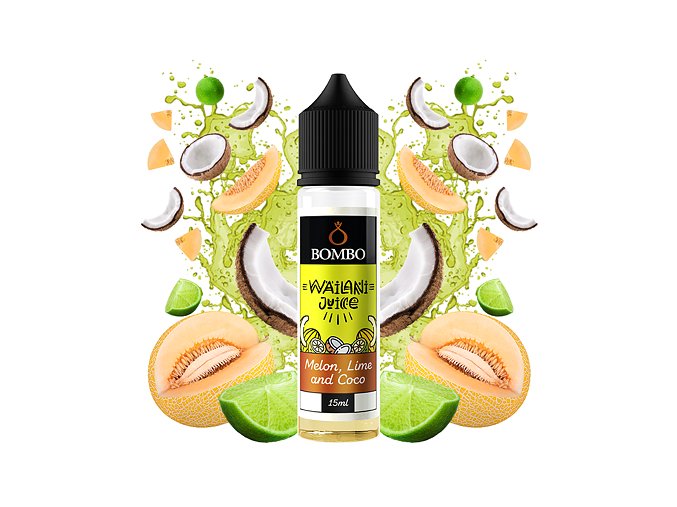 Příchuť Bombo Wailani Juice S&V: Melon, Lime and Coco (Cukrový meloun, limetka a kokos) 15ml