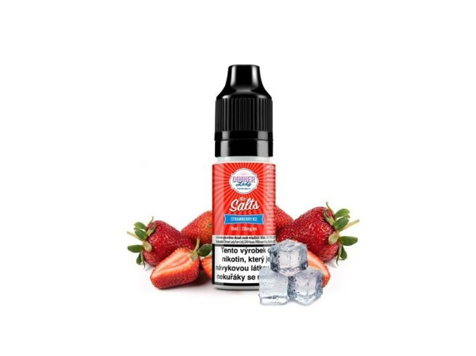 Dinner Lady Salt Strawberry Ice (Ledová jahoda) 10ml intenzita nikotinu 20mg