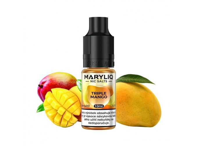 Maryliq - Salt e-liquid - Triple Mango - 10ml - 20mg, produktový obrázek.
