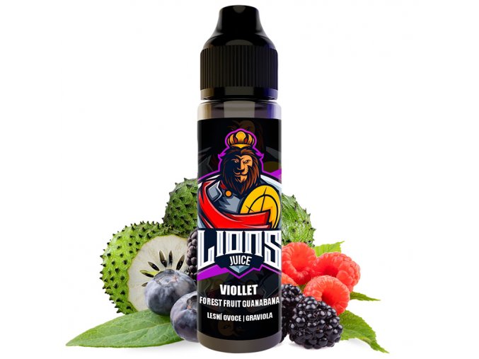 Lions Juice - S&V - Viollet (Lesní ovoce s Graviolou) - 10ml, produktový obrázek.