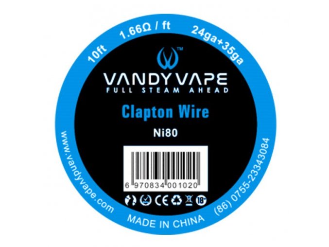 46591 vandy vape clapton ni80 odporovy drat 24ga 35ga 3m