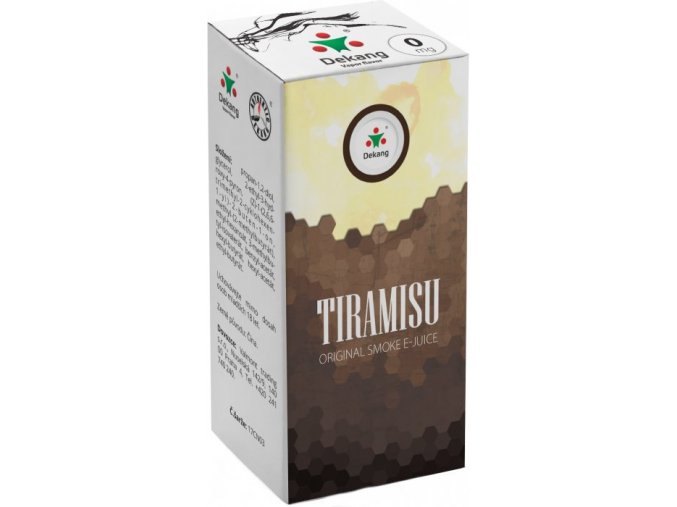 Liquid Dekang Tiramisu 10ml - 0mg (Tradiční italský dezert)