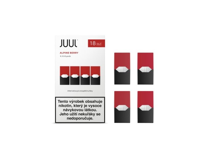 JUUL POD Alpine Berry 18mg 4pack - FajnCigarety.cz - Elektronické cigarety  za fajn ceny