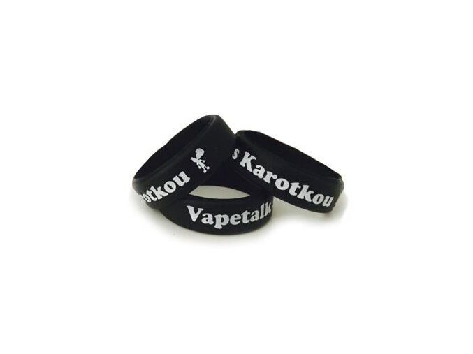 Dekorativní silikonový kroužek 22mm - Vapetalk s Karotkou (Černý)