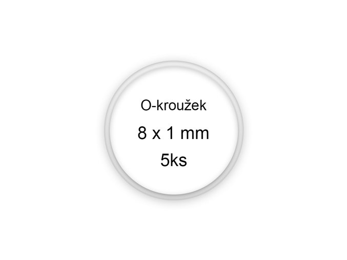 Sada O-kroužků / těsnění 8x1 mm (5ks)