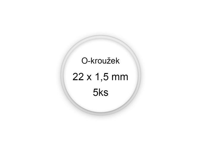 Sada O-kroužků / těsnění 22x1,5 mm (5ks)