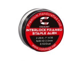 Předmotané spirálky Coilology Interlock Framed Staple Alien Ni80 (0,1ohm) (2ks)