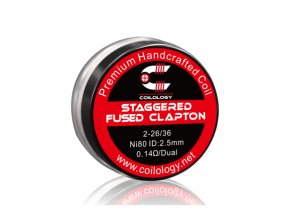 Předmotané spirálky Coilology Staggered Fused Clapton Ni80 (0,14ohm) (2ks)