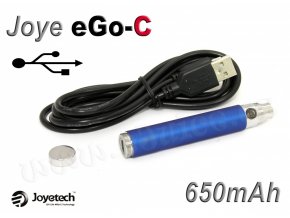 Baterie Joyetech eGo-C / USB passthrough (650mAh) (Modrá)