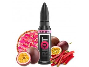 Riot Squad - Black Edition - Delux Passionfruit & Rhubarb - 15ml, produktový obrázek.